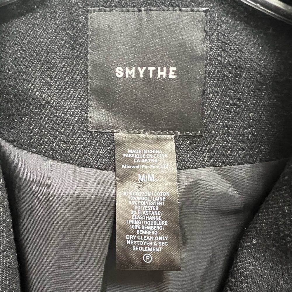 SMYTHE Surplus Cargo Blazer Jacket Wool Blend Black Size M - Picture 11 of 12